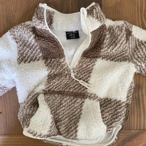 Little Bipsy quarter zip Sherpa jacket